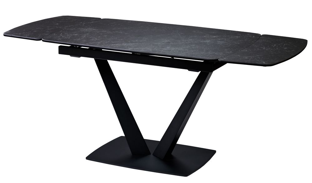 Elvi Black Marble стол керамический 120-180 см чёрный Concepto