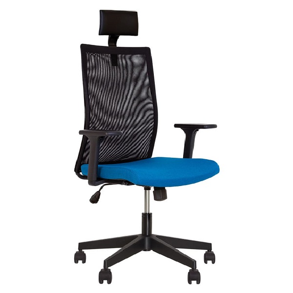 Крісло офісне з сіткою Аір R HR Net Black PL SL